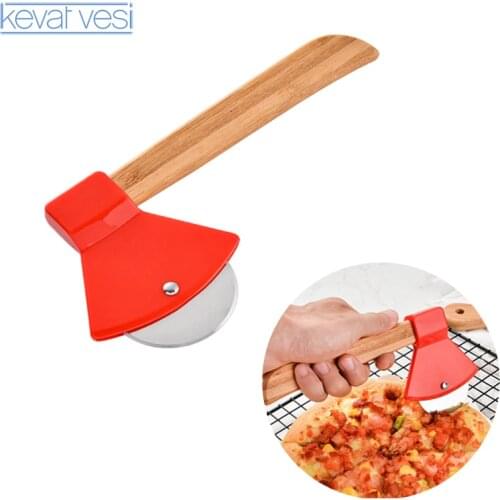 Creative Pizza Cutter Stainless Steel Axe Pizza Knife Pastry Tools Pizza Waffles Dough Cutter Baking Tool Kitchen Accesories
