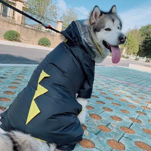 Fashion Large Dog Raincoat Cute Dinosaur Dogs Rain Coat Pet Clothes Puppy Doberman Labrador Waterproof Pets Raining Jacket