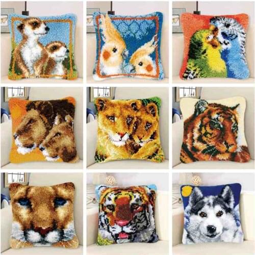 Knooppakket Smyrna Latch Hook Kits Diy Borduurpakket Kussen Cross Stitch Pillows Embroidery Carpet Pillow Foamiran For Flowers