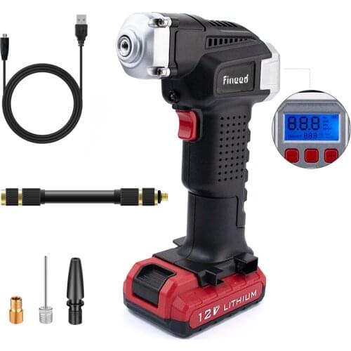 Fineed 12V compressor car pump portable tire inflator for cars bicycles motorcycles wireless mini air pump
