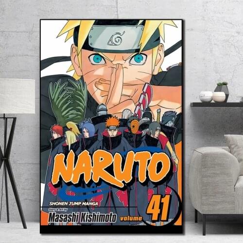 Naruto V Akatsuki Posters and Prints Japanese Classic Anime Canvas Painting Wall Print Mural Pictures Childrens Room Home Decor