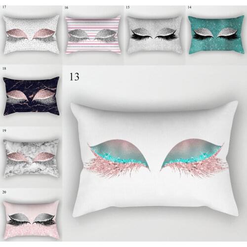 Eyelashes Pillowcase Throw Pillows Lash Cushion Cover Geometric Sofa Cushion Eye Pillow Covers Waist Pillowcase Sofa Cushions