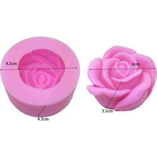 New 3D Flower Rose Silicone Fondant Soap Mold Cake Jelly Candy Mousse Chocolate Decoration Baking Tool Moulds DIY Candle Mould
