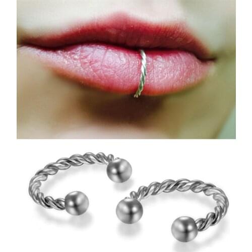 50pcs Body Piercing Jewelry - Surgical Steel Twist Eyebrow Tragus Bar Piercing 16g Horeshoes Nose Ear Labret Rings MIX Colors