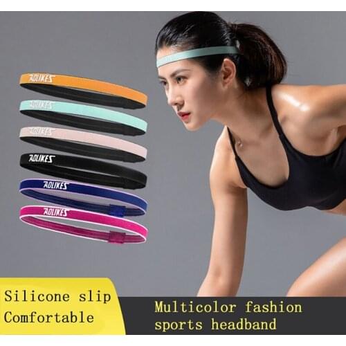 Fitness Headband Non-slip Elastic Silicone Sweatband Headband Head Wrap Yoga Jogging Sportswear Accessoriesym