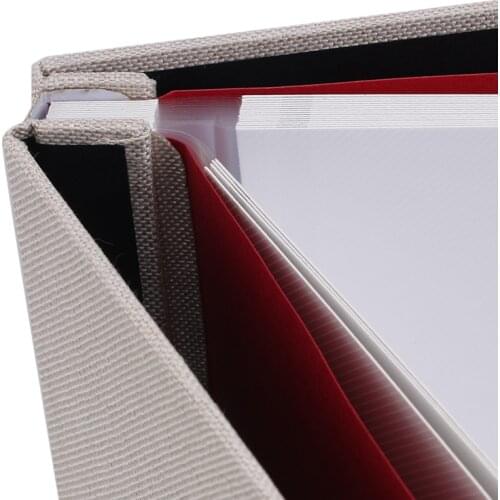 Simple Style 16 Inch Self-adhesive Linen Cover Album White Inside Page DIY Album Family Lovers Child Handmade Creative Gifts