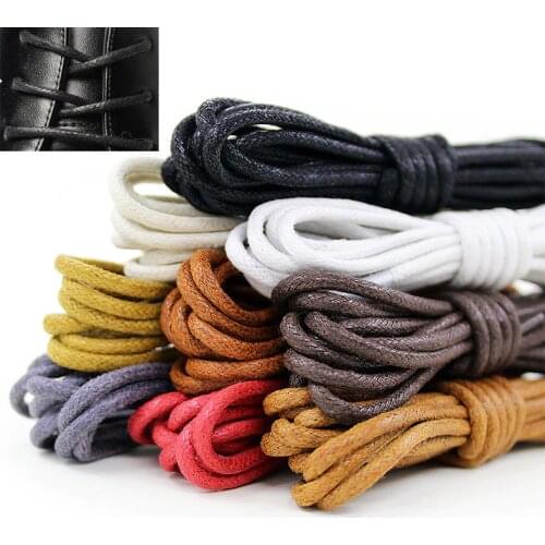 Sale Unisex Waxed Cord Shoe Laces 70-160cm Leather Round Shoelaces