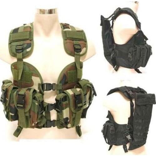 Adjusted CQB LBV Navy Seals Tactical Vest Hunting Assault Water Pouch Airsoft Military Vest Woodland Camouflage Put Water Bag