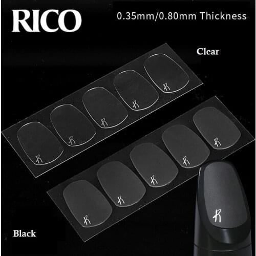 Rico by D'addario RMP01C RMP01B Reserve Mouthpiece Patch, Clear/Black, 5-Pack