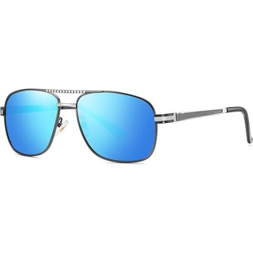 Luxury Sunglasses Polarized men Coating silver Lens UV400 sunglasses driving elegant