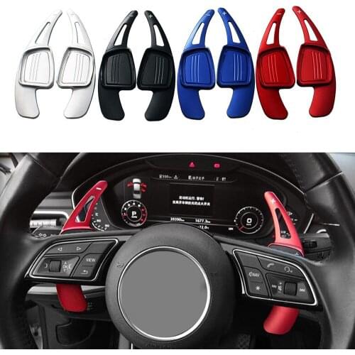 2pcs/lot Car Sports Steering Wheel Shift Paddle Shifter fit For Audi A3 / S3 facelift A5 S5 2017 A4 B9 Q7 2016-2017 TT TTS Red