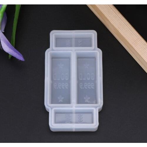 Silicone Mold DIY 3D Gold Bar Funny Birthday Cake Fondant Decoration Realistic Simulation Epoxy Resin Crafts Jewelry Making