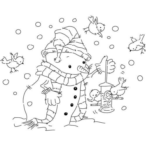 Snowman stamp Clear Stamp for Scrapbooking Transparent Silicone Rubber DIY Photo Album Decor A208