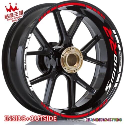 For S1000RR Motorcycle Wheel Stickers Reflective Rim MotorBike Waterproof Decals