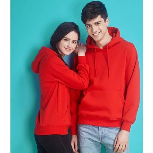 Hoodies Sweatshirts Men Woman Fashion Solid color Red Black Gray Pink Autumn Winter fleece Hip Hop Hoody Male Brand Casual Tops