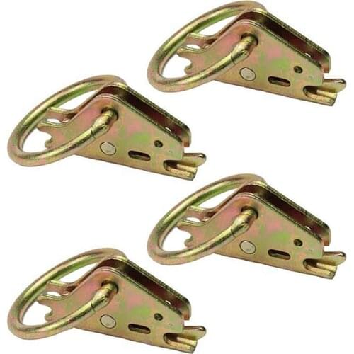E-Track O-Ring Tie-Down Anchors for E-Track Tie-Down System, Secure Cargo in Enclosed/Flatbed Trailers, Trucks(4 Pack)