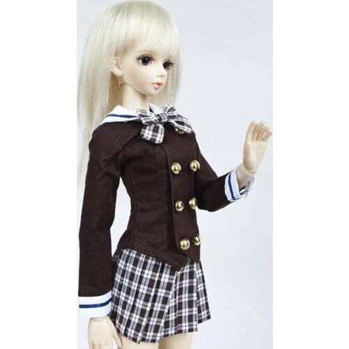 [wamami] 288# Brown Korean School Uniform for 1/4 MSD DOD AOD BJD Dollfie