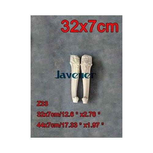 Z33 -32x7cm Wood Carved Onlay Applique Carpenter Decal Wood Working Carpenter Table Leg
