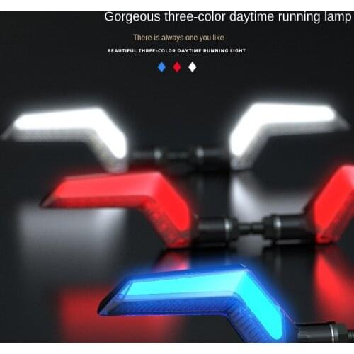 2Pcs Car truck beacon flash light Red-blue Warning strobe Emergency Caution light Motorcycle daytime driving safety signal light