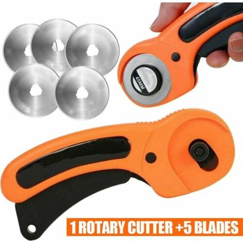 45mm Round Cutters Sewing Rotary Cloth Guiding Cutting Machine Quilters Quilting Fabric Craft Tool Orange