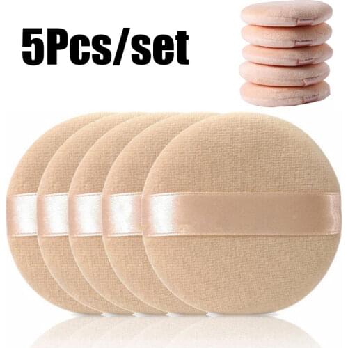 5Pcs/set Facial Makeup Puff Concealer Powder Puff Pads Round Shape Face Foundation Cream Cosmetic Soft Sponge Beauty Tools