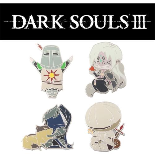 Dark Souls 3 Cosplay Props Badge Broochs Onion Knight Solaire of Astora ARTORIAS Halloween Party Gifts Women Men Enamel Pin