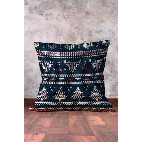 Pillow Case New Year Themed Digital Printed Modern Cushion