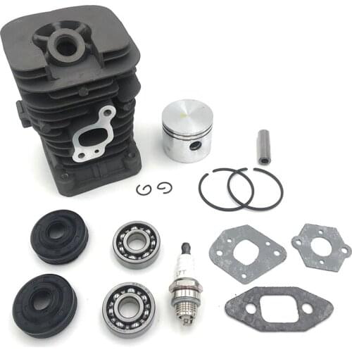 41.1mm Chainsaw Cylinder and Gasket Piston Assy Spark Plug Grooved Ball Bearing Kit for Partner 350 Partner 351
