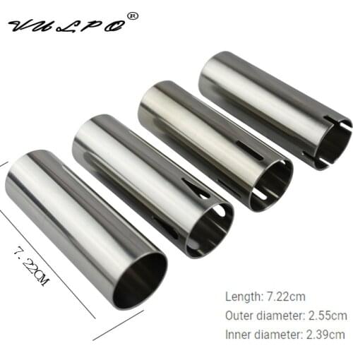 VULPO Mirror Stainless Steel Cylinder For Airsoft AEG Ver.2/3 Gearbox Hunting Accessories