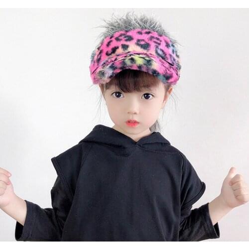 Doitbest 2021 Winter Snapback Cap Kid Boys Girls Baseball Caps Wig plush Hip hop show Children Hats Kids Sunscreen Hat