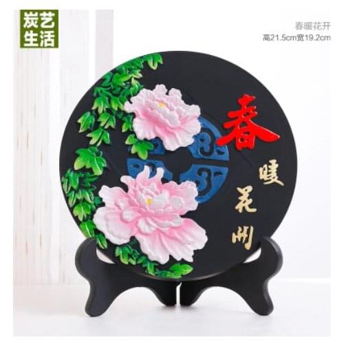 Household decoration living room porch bedroom crafts charcoal carving TV wine creative living room wine cabinet bedroom sktop