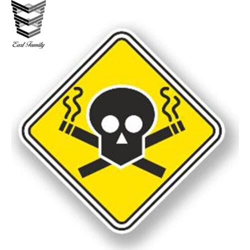 EARLFAMILY 13cm x 13cm Stop Smoking Warning Sign Vinyl Decal Bar Shop Car Sticker Reflective Stickers Waterproof Accessories