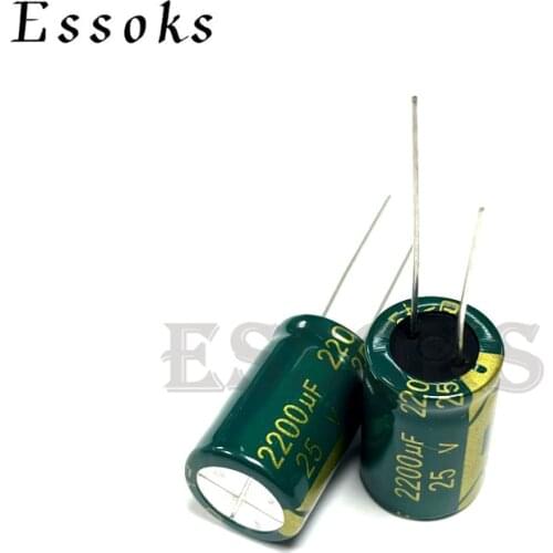 5pcs Electrolytic Capacitor 25V2200UF 25V 2200UF 10X20 13X20 mm High Frequency Low ESR Aluminum Capacitors