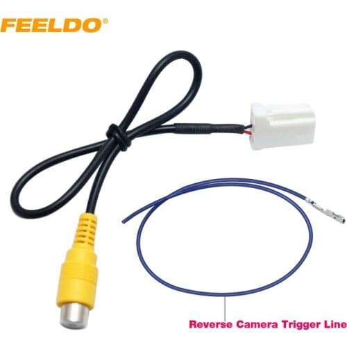 FEELDO 1PC Car Parking Reverse Rear Camera Video Plug Converter Cable Adapter For Mazda Atenza/CX-5 OEM Car Head Unit Models