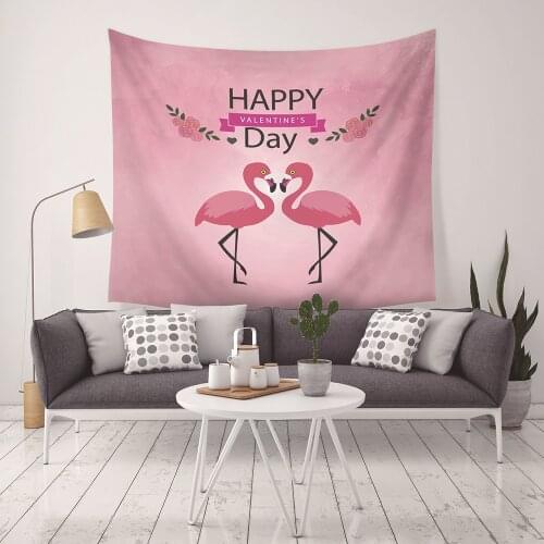 Tapestry Net Red Background Cloth Tapiz Birthday Party Decorations Kids Nordic Flamingo Series Tapestry. Yoga Tenture Mural Tapi