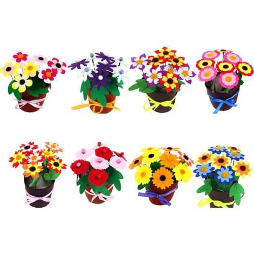 DIY Flower Pot Potted Plant Toys for Kids Children Educational Handmade Crafts