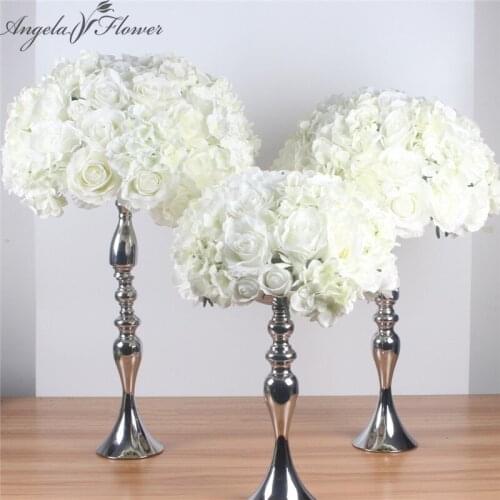 Silk artificial centerpieces flower ball DIY all kinds of flower heads wedding decor wall shop window table accessorie 4 sizes