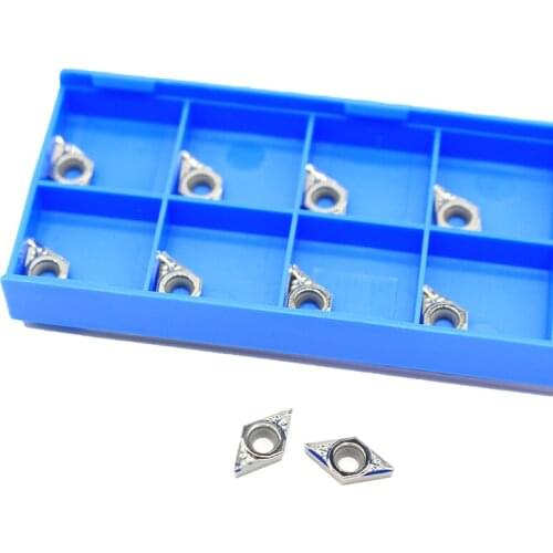 20pcs DCGT070204 AK H01 DCGT 070204 Aluminum cutter blade Insert Cutting Tool turning tool CNC Tools AL +TIN Alloy wood