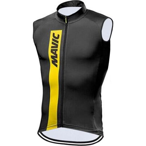 Men Mavic Cycling Jersey Summer Cycle Vest Sleeveless Bicycle Wear Clothes Maillot MTB Road Bike Tops Racing Gilet Ropa Ciclismo