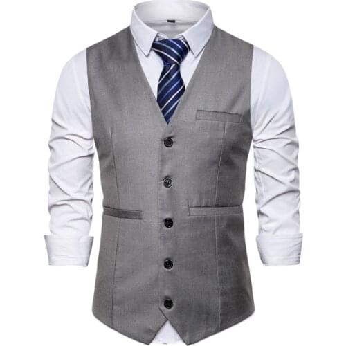 Mens Vest,Four Seasons Popular, Mens Suit Vest, Solid Color, Button Door, Pocket Decoration, Casual Vest, Nine Colors, S-3XL