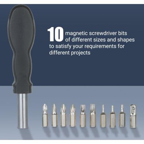 KKmoon 29PCS Repair Tool Kit Assortment Hand Tool Set Handy Hardware Tool Kit Precision Screwdriver Bits Set Wrench Torch