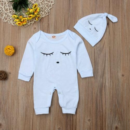 New Baby Boy Clothes Outfit Long Sleeve Romper Babys Jumpsuit Girl Bodysuit Newbron Playsuit Blue Eye Cartoon Baby suits