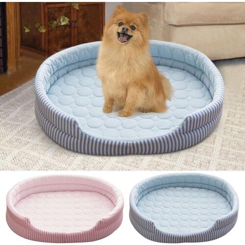 Pet Bed Ice Silk Refreshing Pet Mat Small Dog Kennel Cat Kennel Summer Pet Cooling Mat Ice Silk Refreshing Cat Bed Dog Kennel