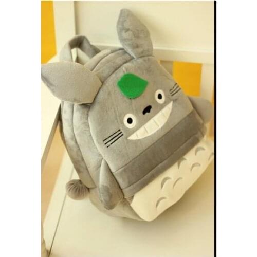 Totoro Backpack Plush Bag Shoulder School Cartoon Totoro Animal Backpack for Child Girl and Boy