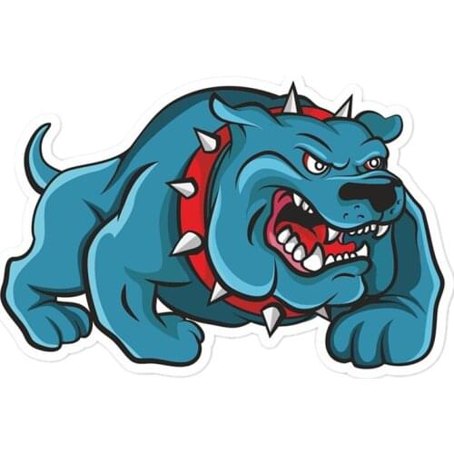 S50098# 13/15/17CM Personality PVC Decal Bulldog Angry Dog Waterproof Car Sticker on Motorcycle Laptop Decorative Accessories