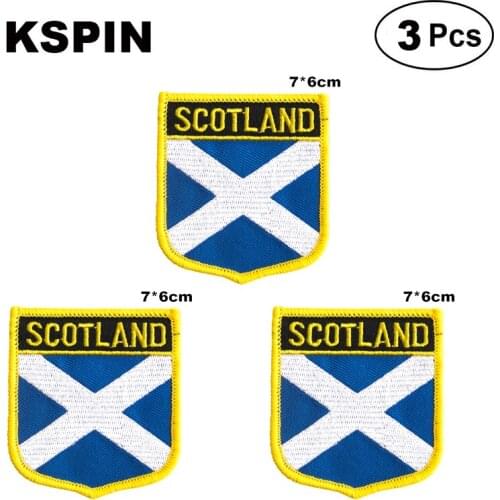 SCOTLAND Shiled Shape flag patches national flag patches for Cothing DIY Decoration