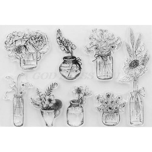 Mountain Flower Silicone Clear Seal Stamp DIY Scrapbooking Embossing Photo Album Decorative Paper Card Craft Drop Shipping