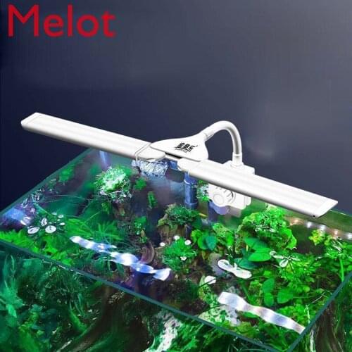 Fish Tank Lamp Grass Cylinder Lighting Lamp Full Spectrum Three Colors Aquarium Waterproof Clip Lamp Professional Straw Lamp