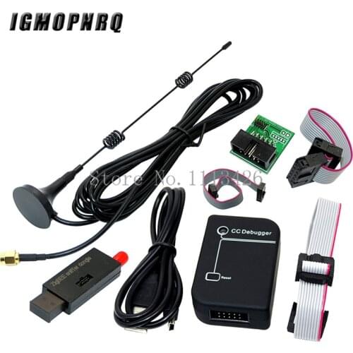 Zigbee Emulator CC-Debugger USB Programmer CC2531 CC2540 Sniffer with 8DBI antenna Bluetooth Module Connector Downloader Cable