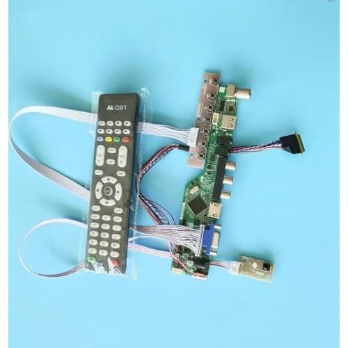 WLED LCD 1600*900 fit B140RTN02/B140RTN03 LVDS screen universal drive control board DIY kit 60Hz monitor 40-Pin VGA+USB+AV